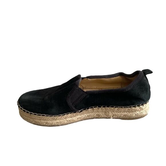 SAM EDELMAN Carrin Black Suede Platform Espadrilles Slip On Sandals 8 - Picture 2 of 11